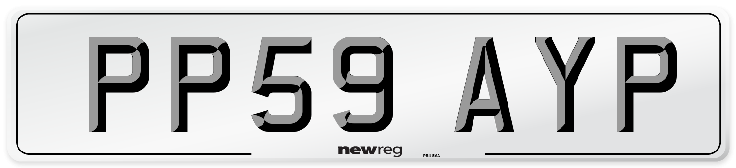PP59 AYP Number Plate from New Reg